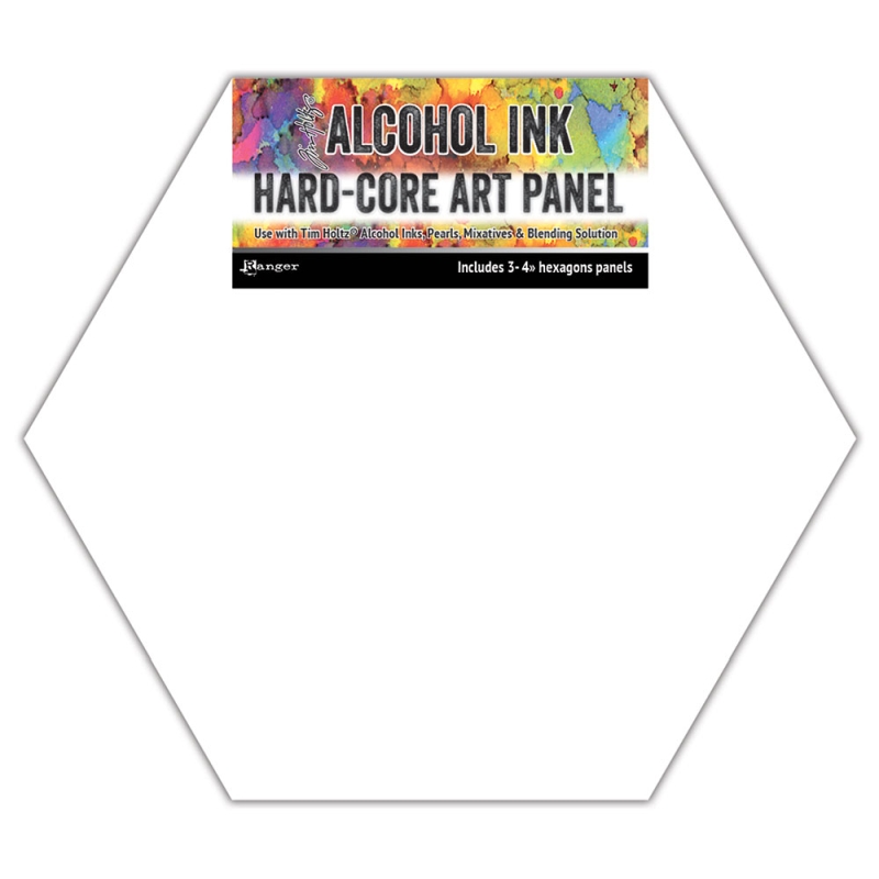 Tim Holtz - Distress - Hard Core Art Panels - 4" Hex (3 pack)