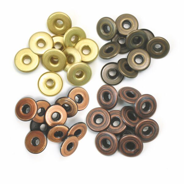 We R Memory Keepers 1/2" Wide Eyelets - Copper/Warm Metal (x32)