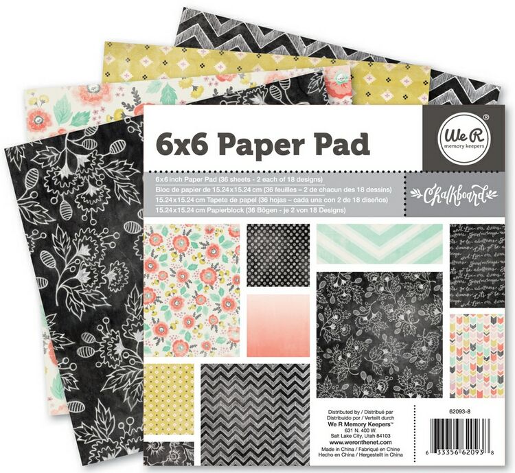 We R Memory Keepers 6"x6" Chalkboard Paper Pad 