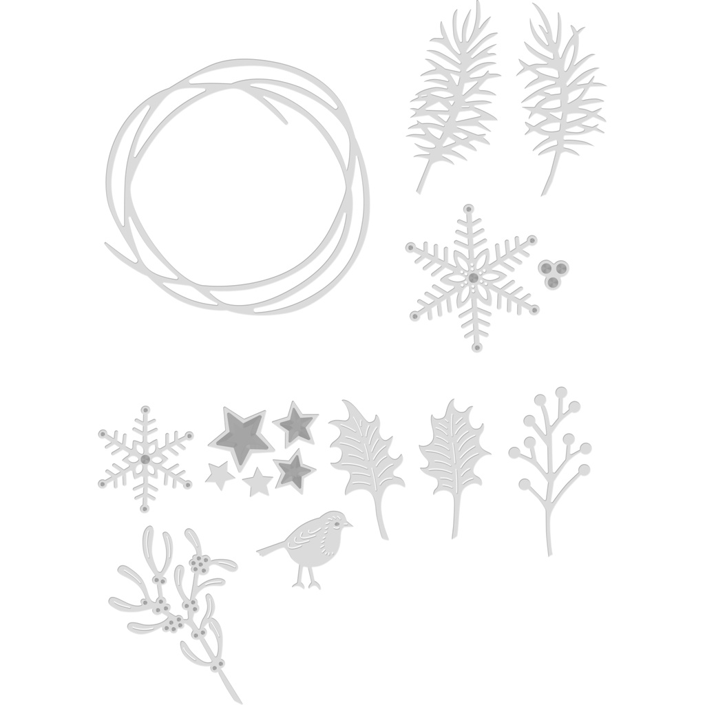 Sweet Dixie Rustic Wreath & Embellishments die set