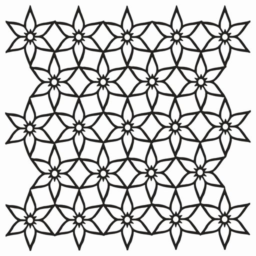 6x6 Stencil Starflower Net
