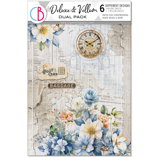  Ciao Bella Paper - Eastern Journey - A4 Deluxe & Vellum Dual Pack (6 sheets) 