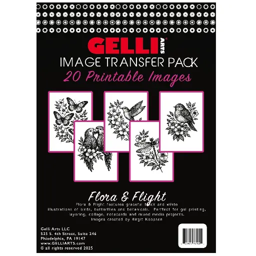 Gelli Arts® Image Transfer Printables - Flora & Flight