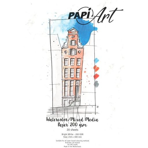 Sweet Dixie Watercolour/Mixed Media White (200gsm x20 sheets) 