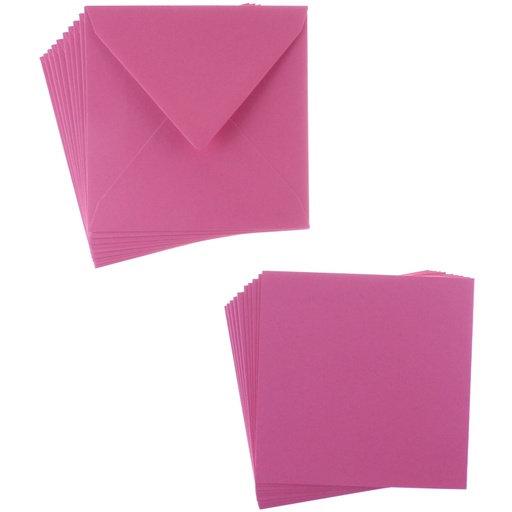 Sweet Dixie Fuchsia Square Cards & Envelopes (13.5x13.5cm x10) 