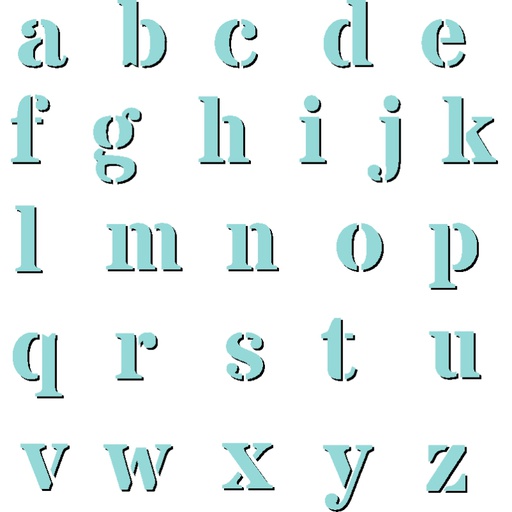 Sweet Dixie Alpha Lower Case Stencil