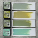 Tim Holtz Mini Distress Oxide Pads - Kit 3 (Includes Bundled Sage/Crushed Olive/Peeled Paint/Cracked Pistachio)