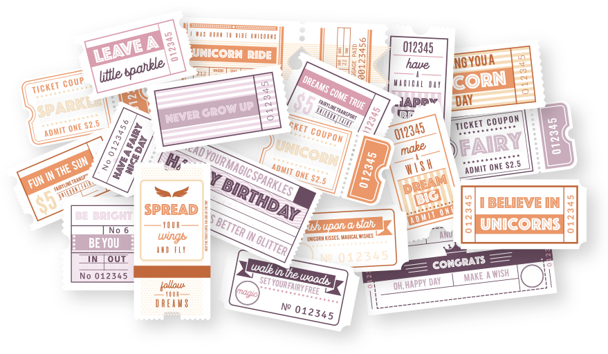 DDBD Die-cuts Tickets Woodland Springs