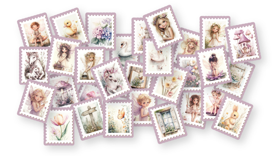 DDBD Die-cuts Spring Poststamps