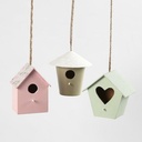 Creativ - Paper Mache Mini Bird Houses - Assorted Designs (6pcs)