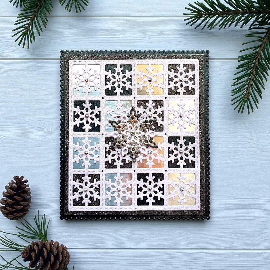 Sweet Dixie Snowflake Background die set