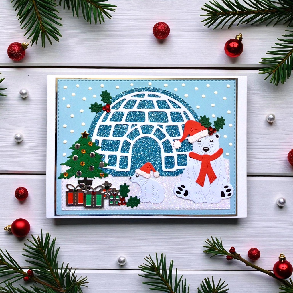 Sweet Dixie Polar Bears & Igloo die set