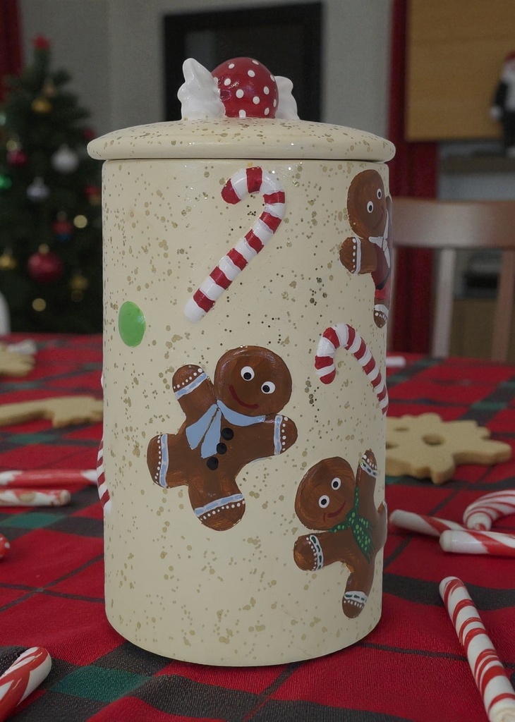 Gingerbread Canister with lid (Carton of 6)