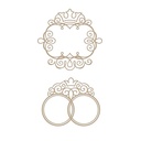 Spellbinders - Monogram Medallions Glorious Glimmer Plate