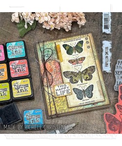 Tim Holtz Mixed-Media Stamps & Stencil Set - Papillon