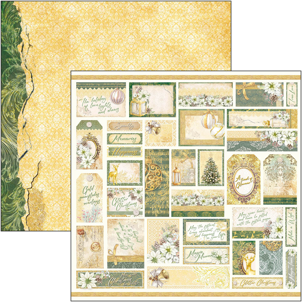 Ciao Bella Paper - Sparkling Christmas Patterns Pad (12x12)