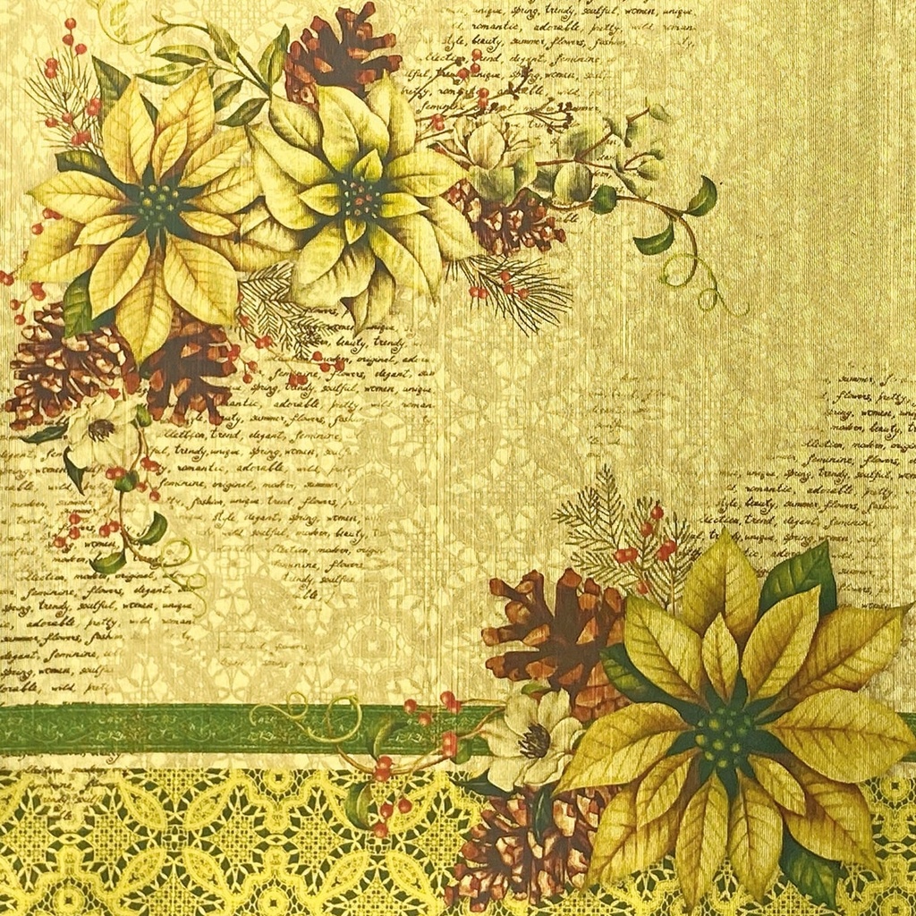 Ciao Bella Paper - Sparkling Christmas Deluxe Gold Paper (6"x6")