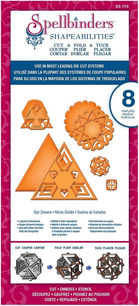 Spellbinders Shapeabilities - Star Dreams Cut, Fold & Tuck