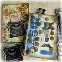 Tim Holtz - Stampers Anonymous Cling Stamps - Curiosity Shop