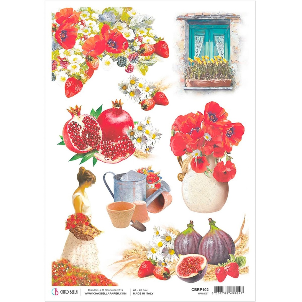 Ciao Bella Paper Tuscan Sun Rice Paper Selection (5 designs)