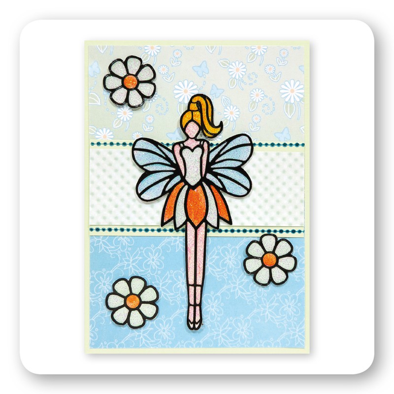 Stick 'n' Color Peel Off Set - Fairies and Flower Pots (3 sheets)