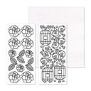 Stick 'n' Color Peel Off Set - Roses, Birds and Hearts Pots (3 sheets)
