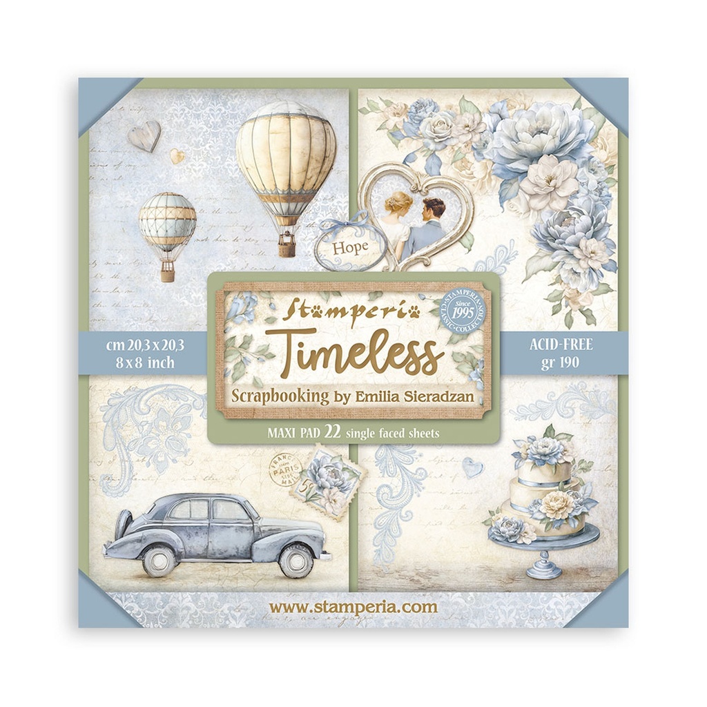 Stamperia Timesless 8" x 8" Scrapbook Pads