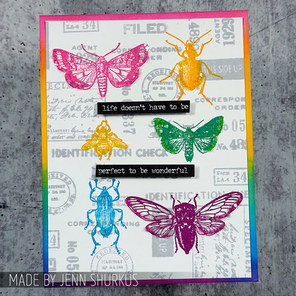 Tim Holtz Mixed-Media Stamps & Stencil Set #11 - Entomology