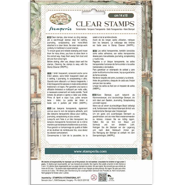 Stamperia - Gardens of Time - Half Clocks and Writings