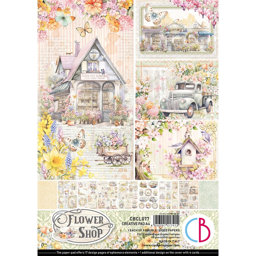 Ciao Bella Paper - Flower Shop - A4 Creative Pad