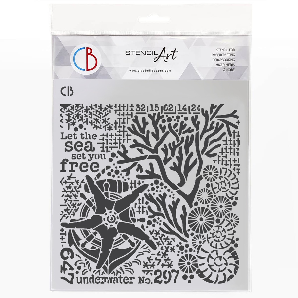 Ciao Bella 8"x 8" stencil - Retro-Futuristic Marvels