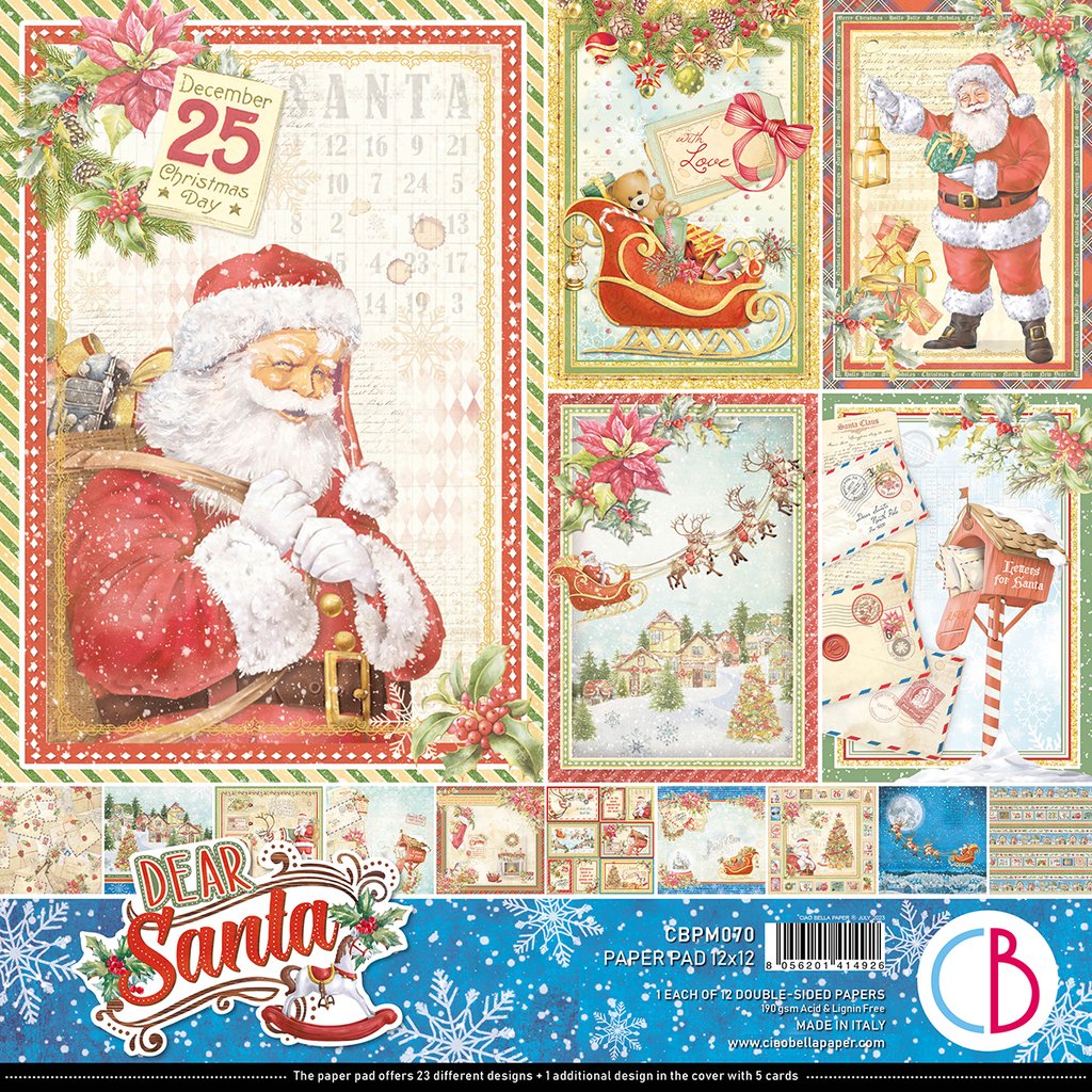 Ciao Bella Paper - Dear Santa Paper Pad (12"x12") 