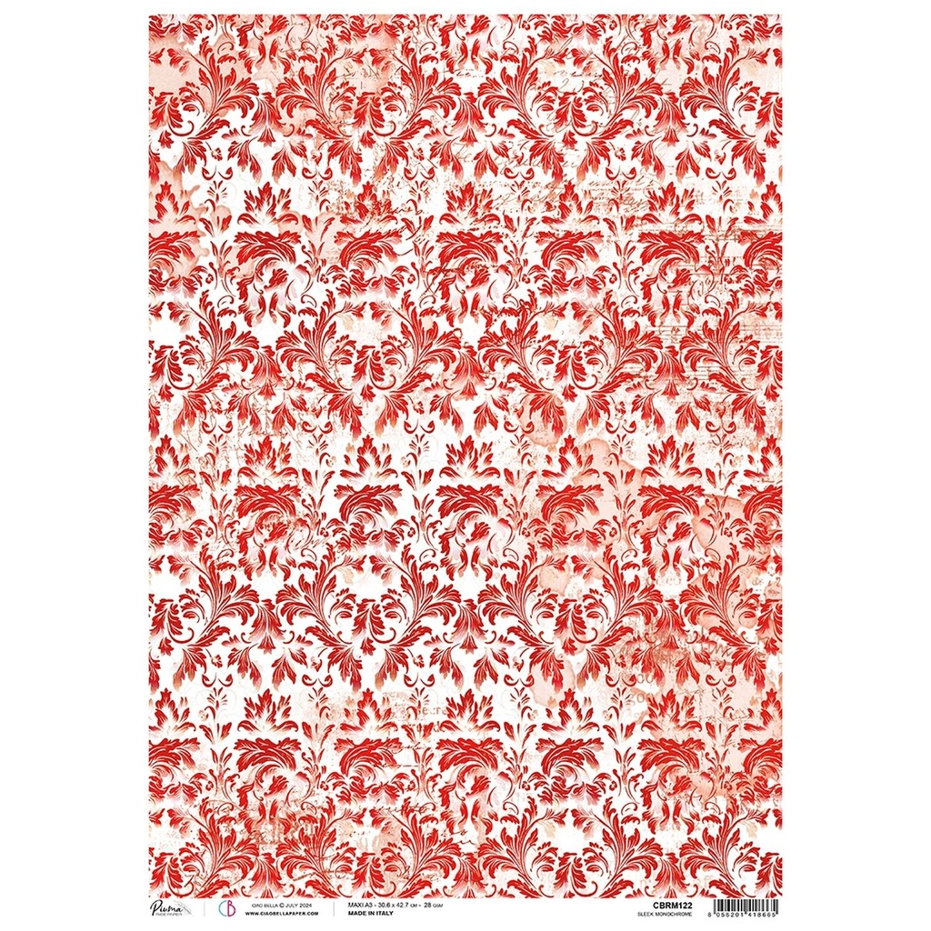 Ciao Bella Paper - Sleek Monochrome A3 rice paper (SINGLE Sheet)