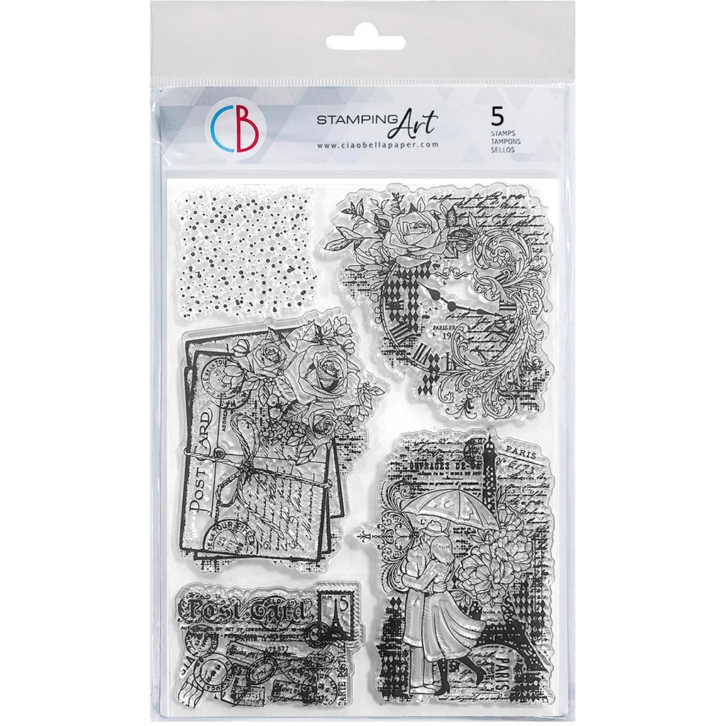 Ciao Bella Paper - Winter Romance 6"x8" stamp set