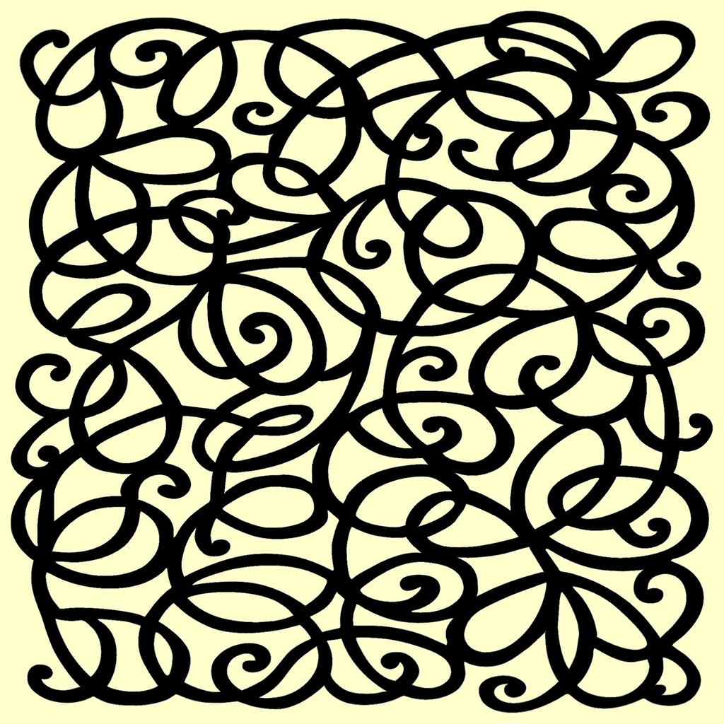 Personal Impressions Loops & Swirls 6"x6" Mylar Stencil
