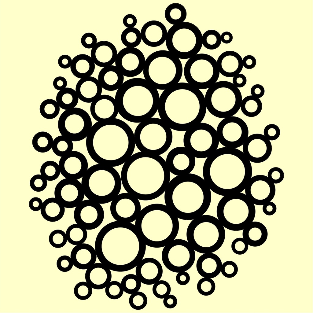 Personal Impressions Circles 6"x6" Mylar Stencil 