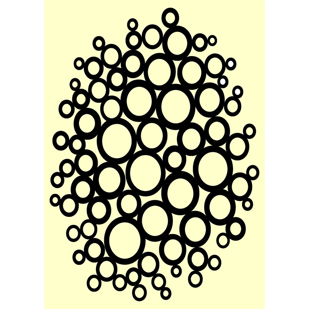 Personal Impressions Circles 5"x7" Mylar Stencil 