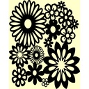 Personal Impressions Spring Blooms Mylar Stencil - 8x10" 