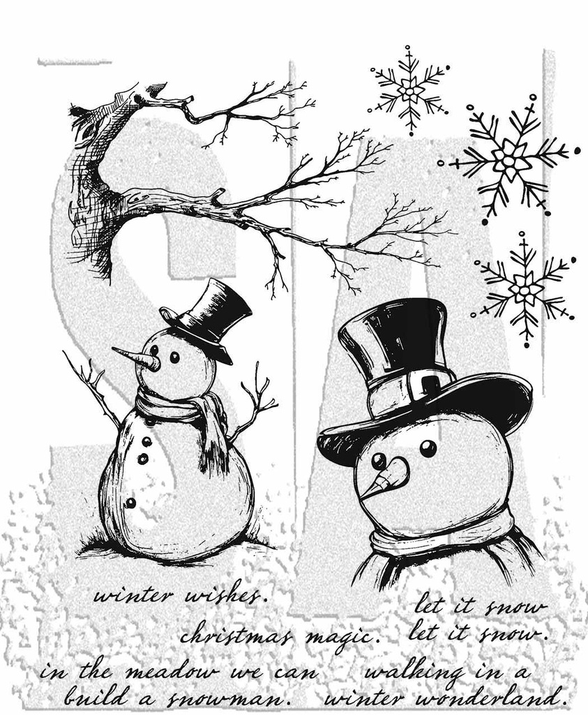 Tim Holtz - Stampers Anonymous Cling Stamps - Mr. Frostie