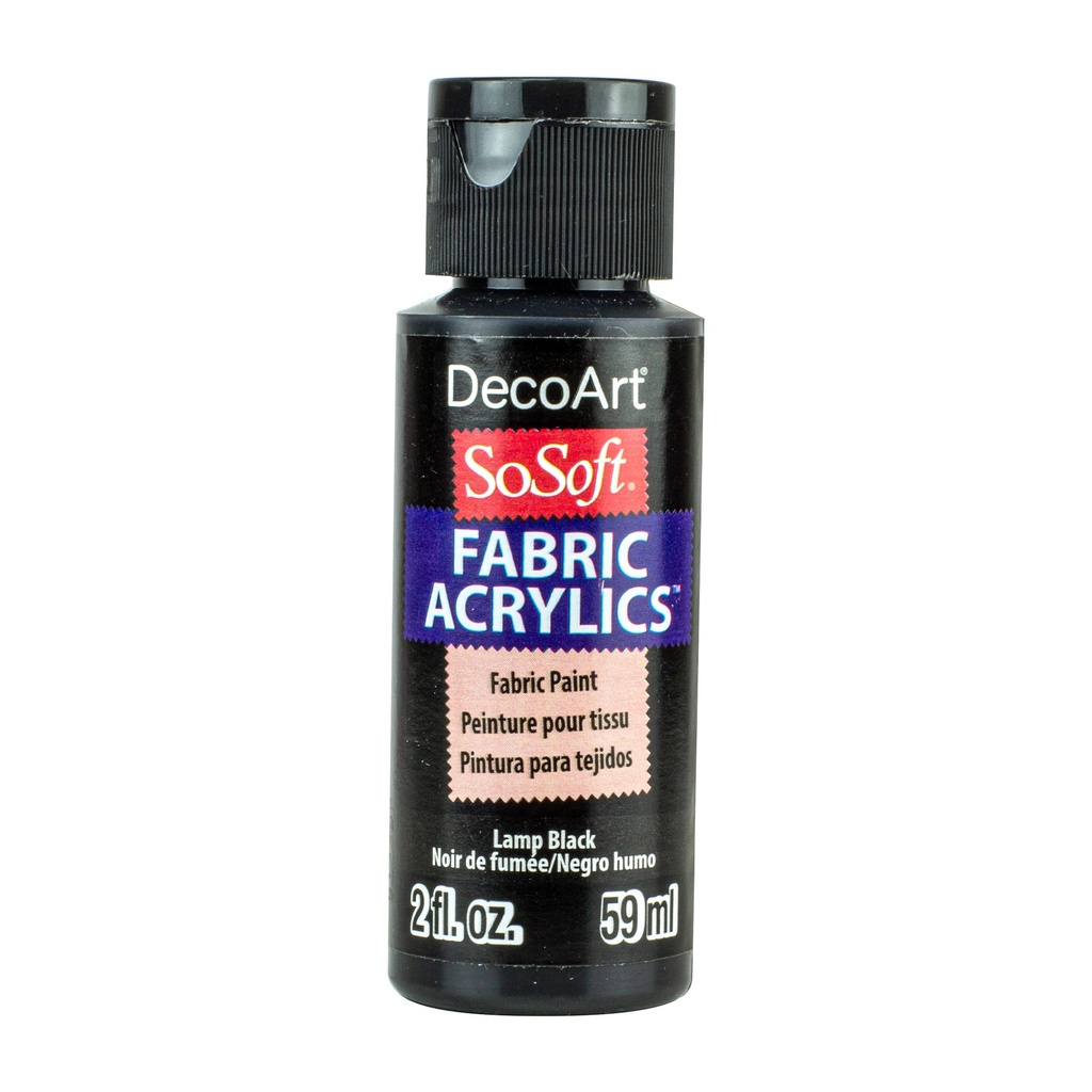 DecoArt SoSoft Fabric Paint 2oz - Lamp Black