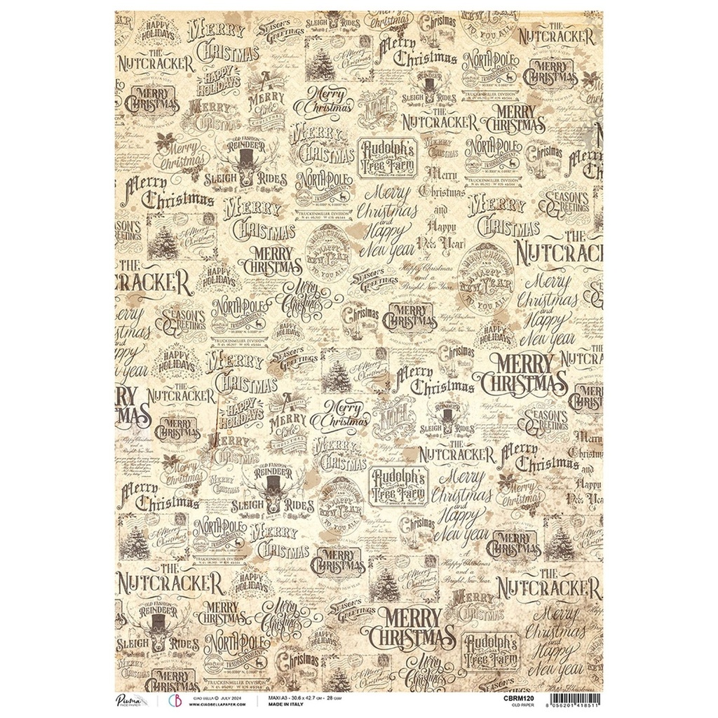 Ciao Bella Paper - Old Paper A3 rice paper (3 Pack)