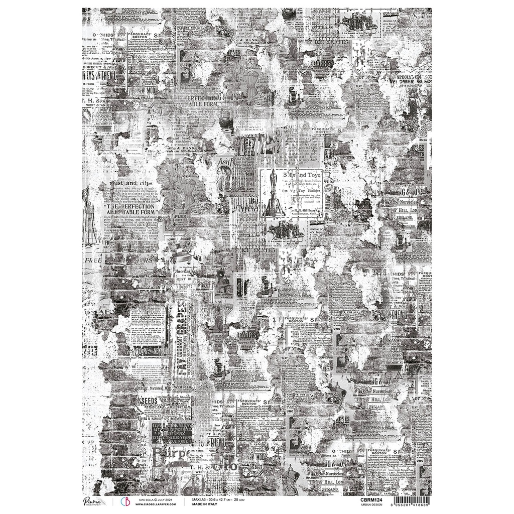 Ciao Bella Paper - Urban Design A3 rice paper (3 Pack)