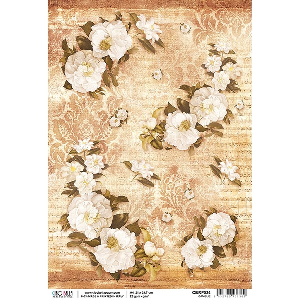 Ciao Bella Paper - Camelie  A4 Rice Paper (5 Pack)