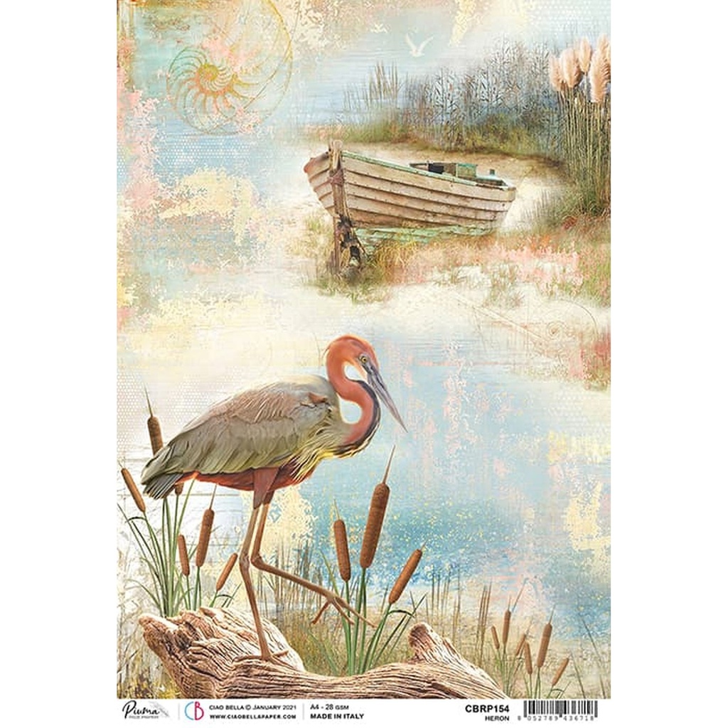 Ciao Bella Paper - Heron A4 rice paper (5 Pack)