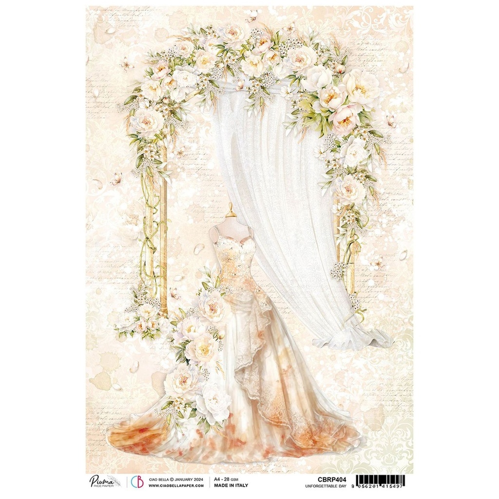 Ciao Bella Paper - Unforgettable Day A4 Rice Paper(5 pack)
