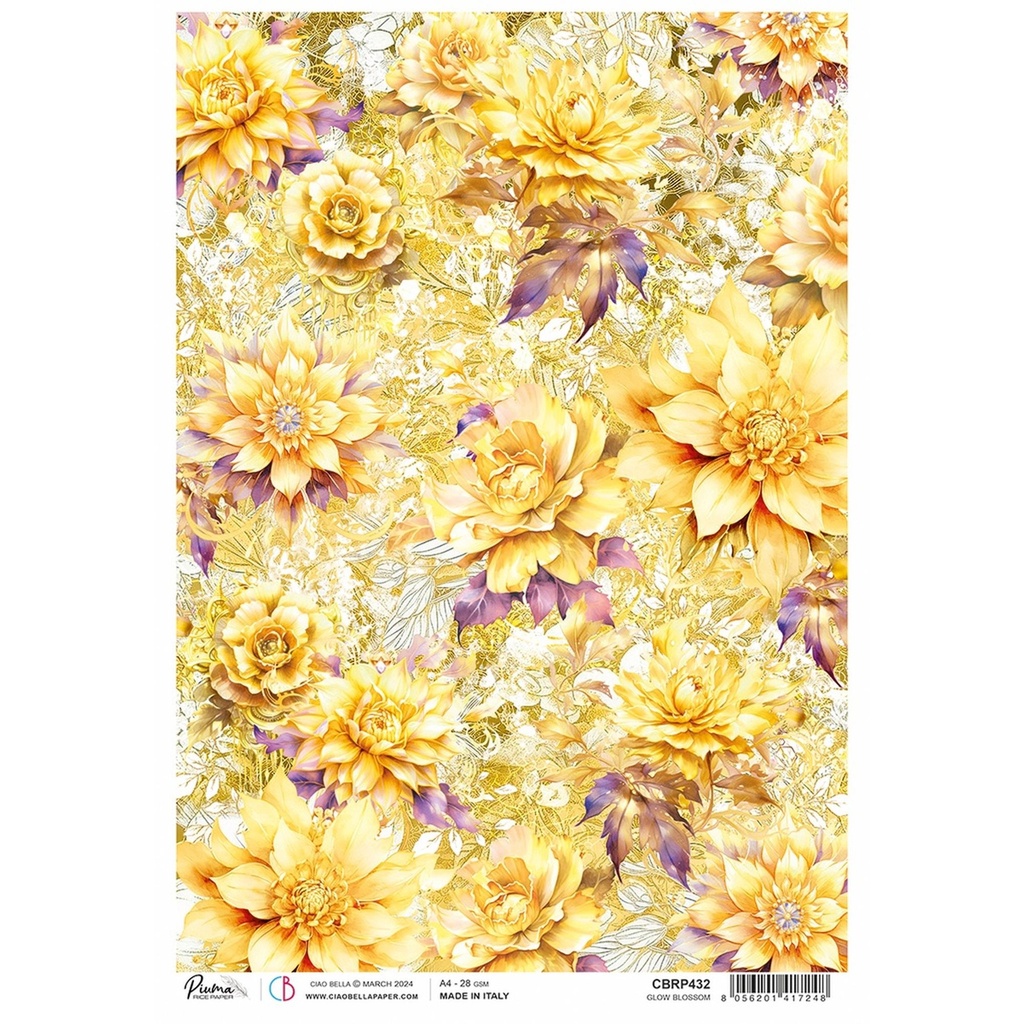 Ciao Bella Paper - Glow Blossom A4 rice paper (5 Pack)