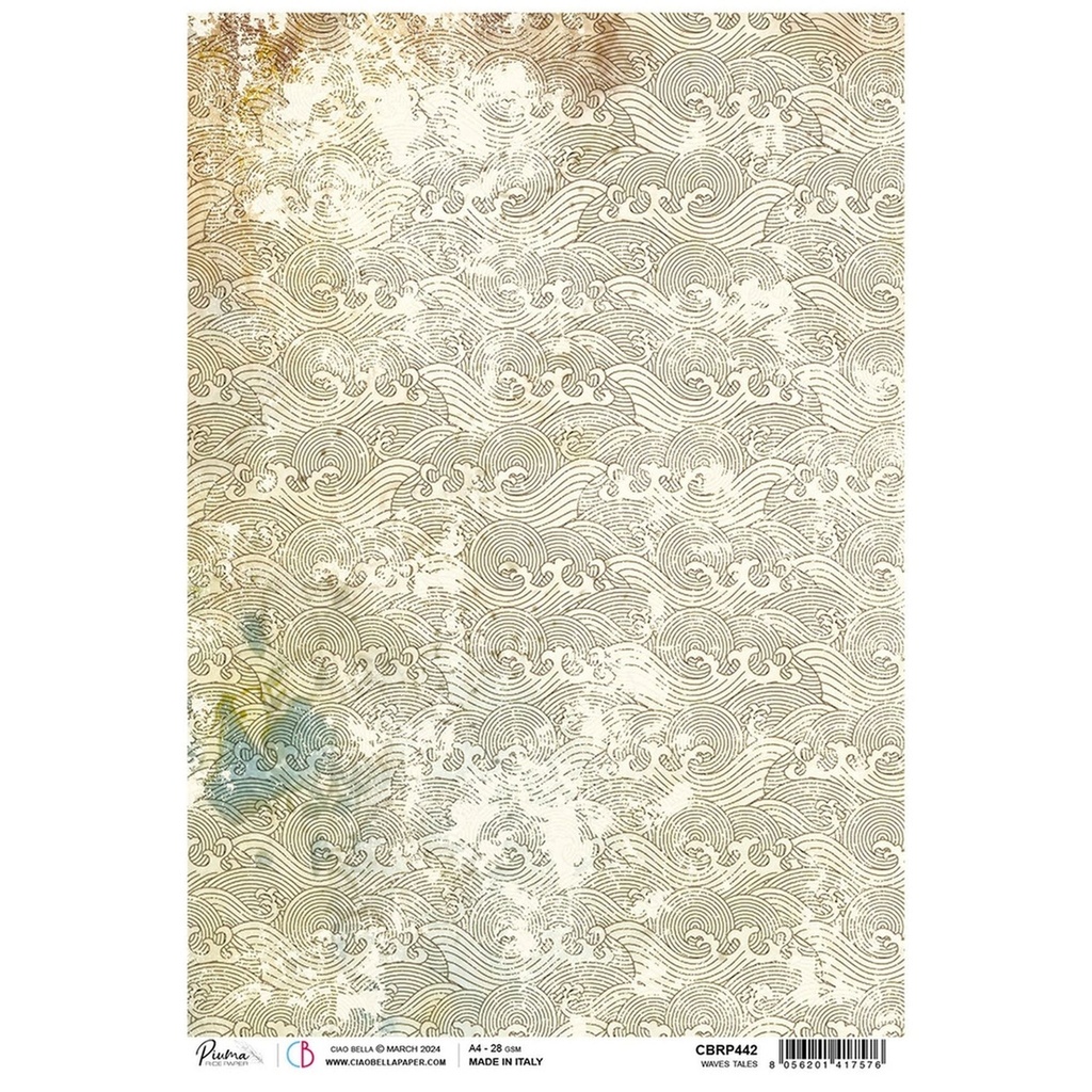 Ciao Bella Paper - Waves Tales A4 rice paper (5 Pack)