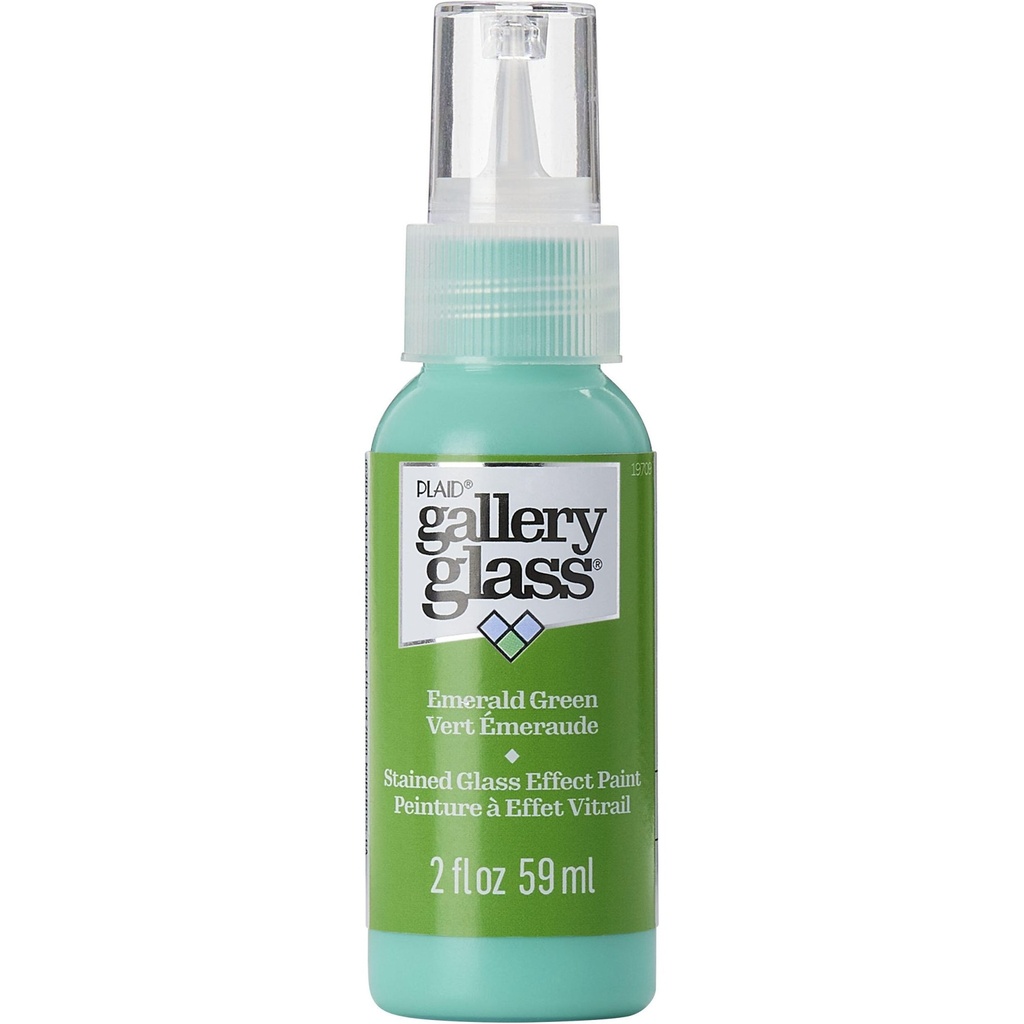 Plaid - Gallery Glass - 2oz - Emerald Green
