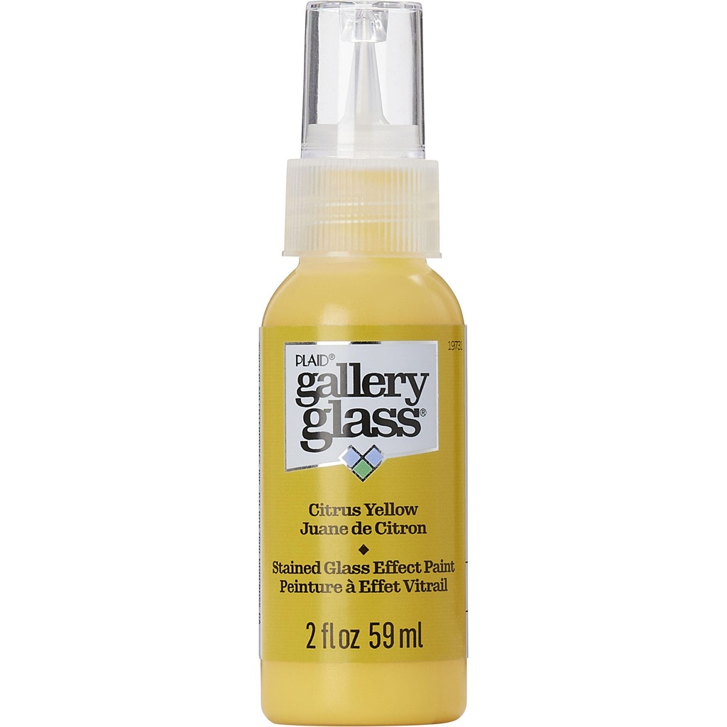 Plaid - Gallery Glass - 2oz - Citrus Yellow