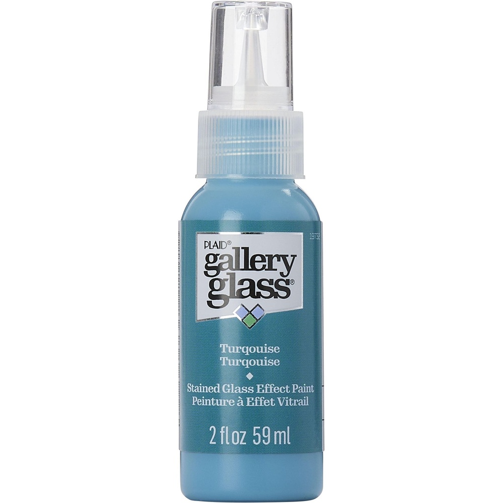 Plaid - Gallery Glass - 2oz - Turquoise